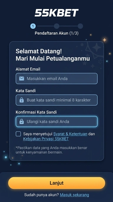 Registrasi Akun Baru 55kbet untuk Pengguna Android
