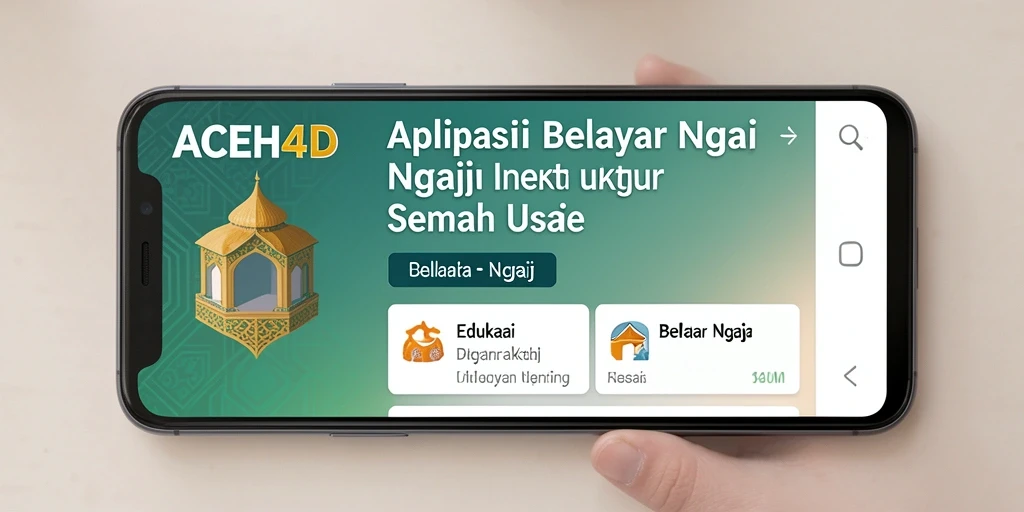 Antarmuka ACEH4D yang menarik dan fungsional dalam belajar ngaji.