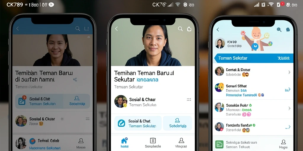Tampilan antarmuka CK789 yang menarik untuk Teman Sekitar.