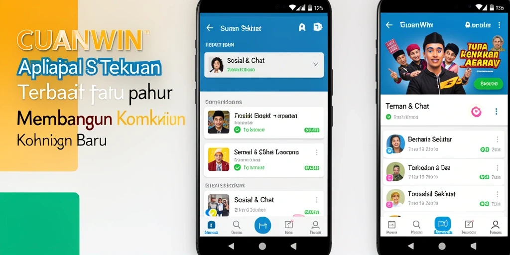Antarmuka CUANWIN yang ramah pengguna untuk mencari teman sekitar.