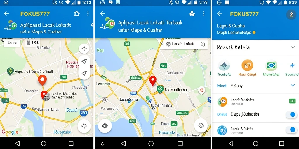 Antarmuka FOKUS777 yang intuitif untuk pelacakan lokasi.