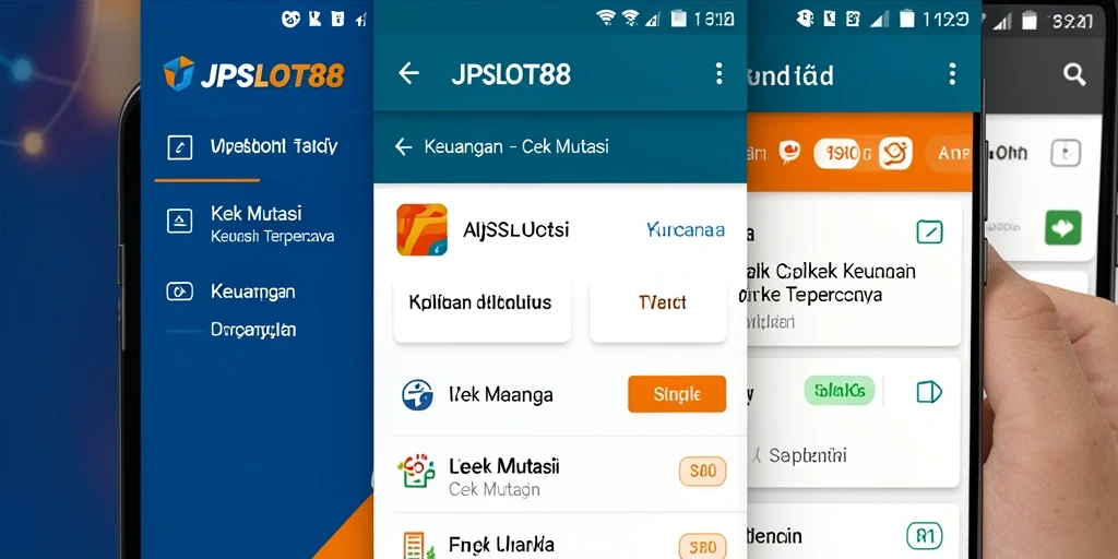 Antarmuka aplikasi JPSLOT88 menampilkan fungsi Cek Mutasi dengan jelas.