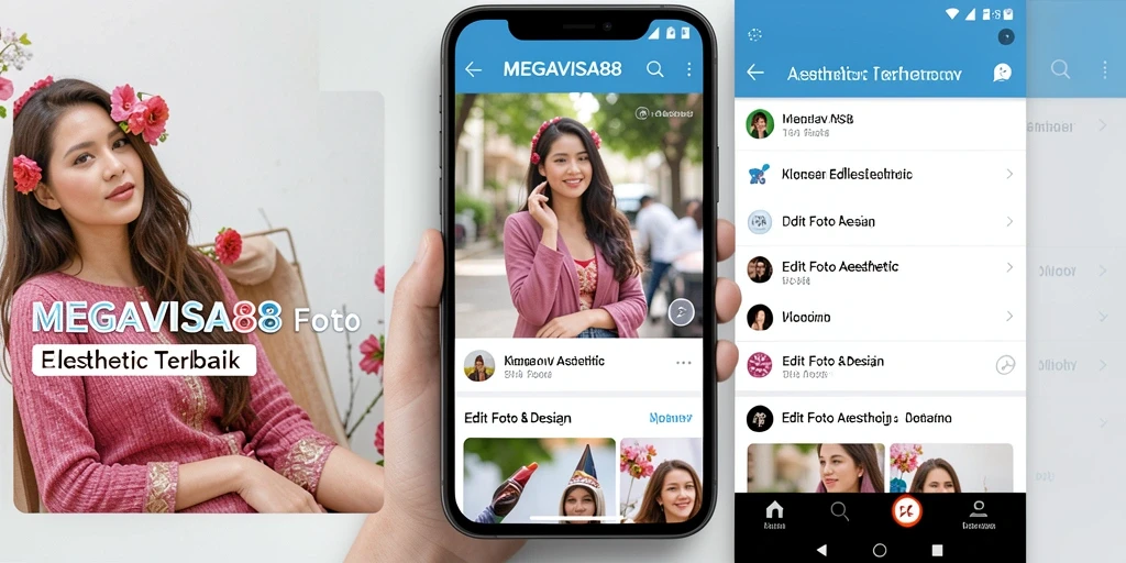 Antarmuka MEGAVISA88 yang memudahkan proses editing foto aesthetic.