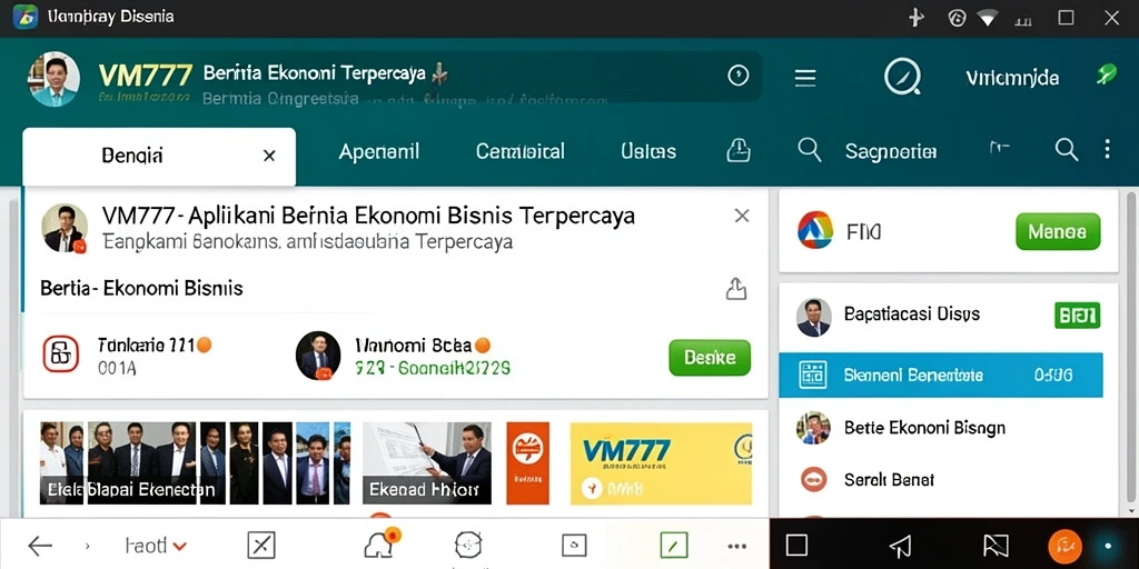 Tampilan antarmuka aplikasi VM777 yang informatif dan modern.