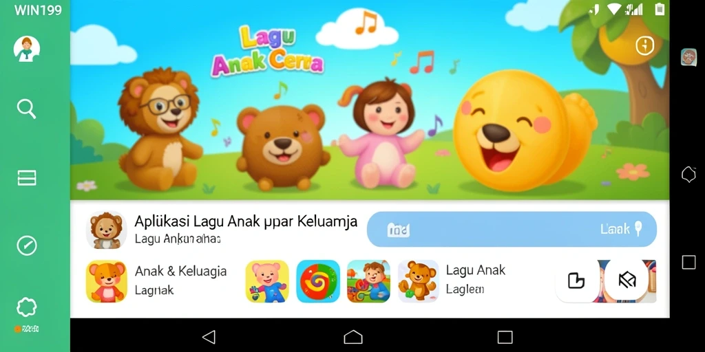 Tampilan antarmuka aplikasi WIN199 yang mudah digunakan oleh anak-anak.